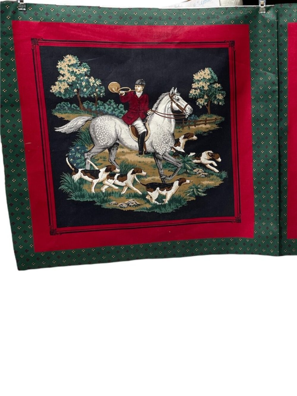 Cranston vintage fox hunting fabric 8+ yards